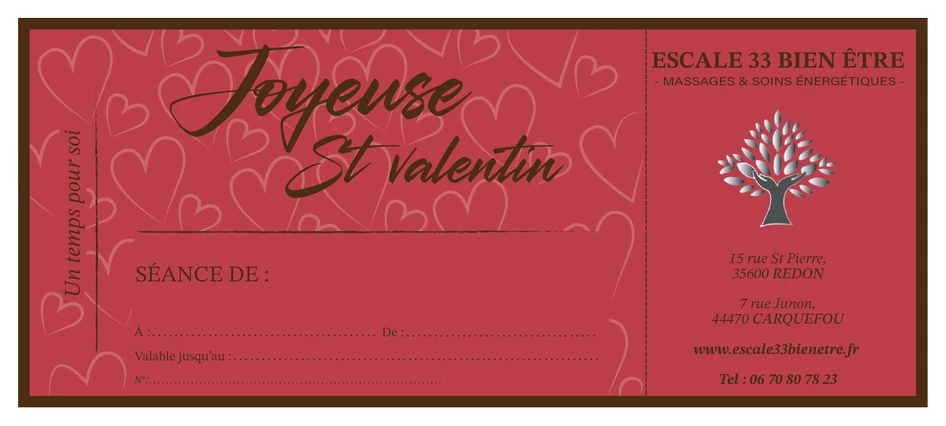 carte cadeau St Valentin massage redon et carquefou